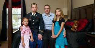 The Evans-Nethers Family (L to R): Emma, Zachary, Marshall, Taylor and Marley Photo: Tatjana Plitt // www.tatjanaplitt.net.au